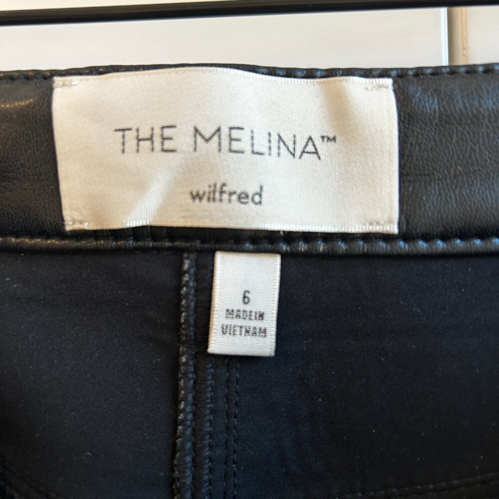 Aritzia Melina Wilfred Faux Leather Pant NWOT - Picture 3 of 10